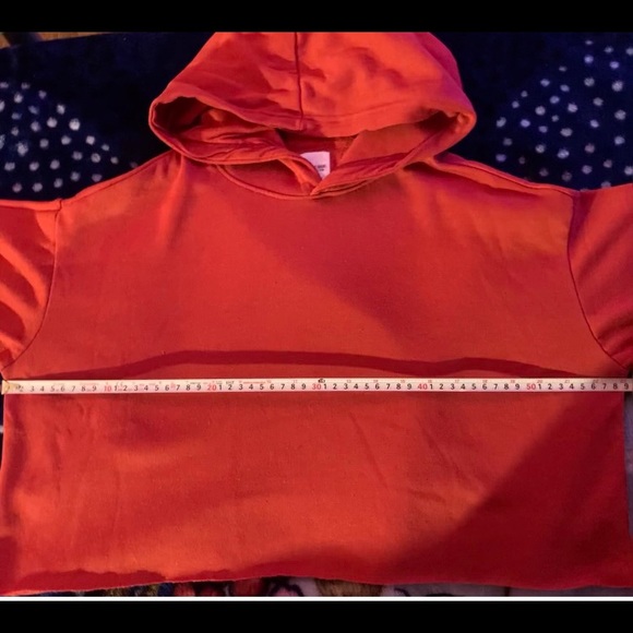 Red Cropped Hoodie - Picture 7 of 8